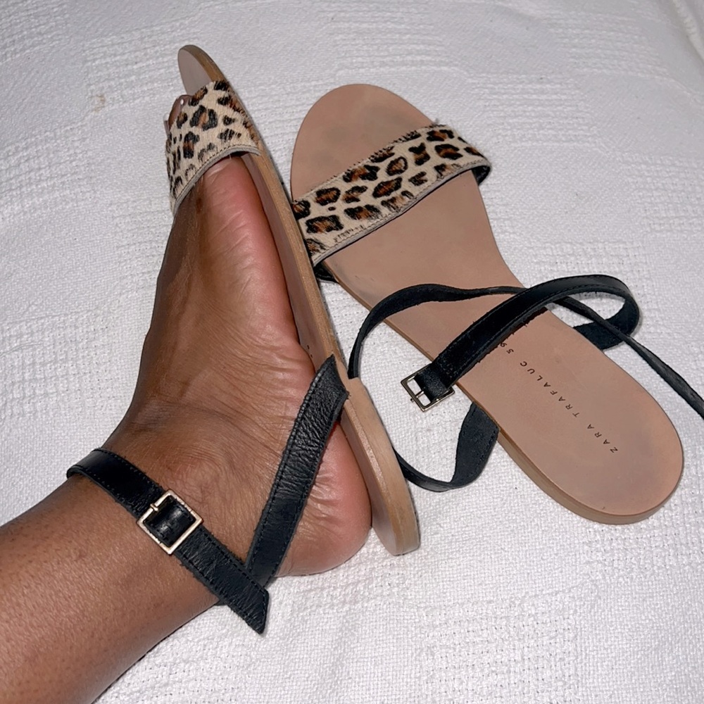Zara | cheetah animal sandals